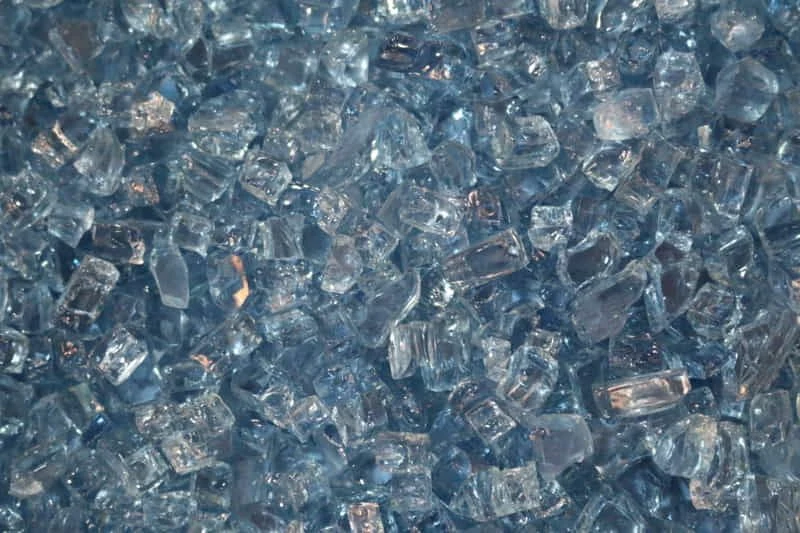 Crushed Fire Glass For Fire Pits - Caribbean Blue 3 Crushed Fire Glass For Fire Pits - Caribbean Blue