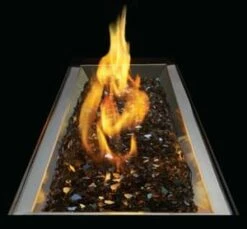 Stainless Steel Patio Flame Burner - Rectangular