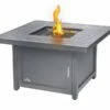 Hampton Square Fire Pit Table - Grey -JOHNSTONES Sales hampton square angle grey napoleonproducts