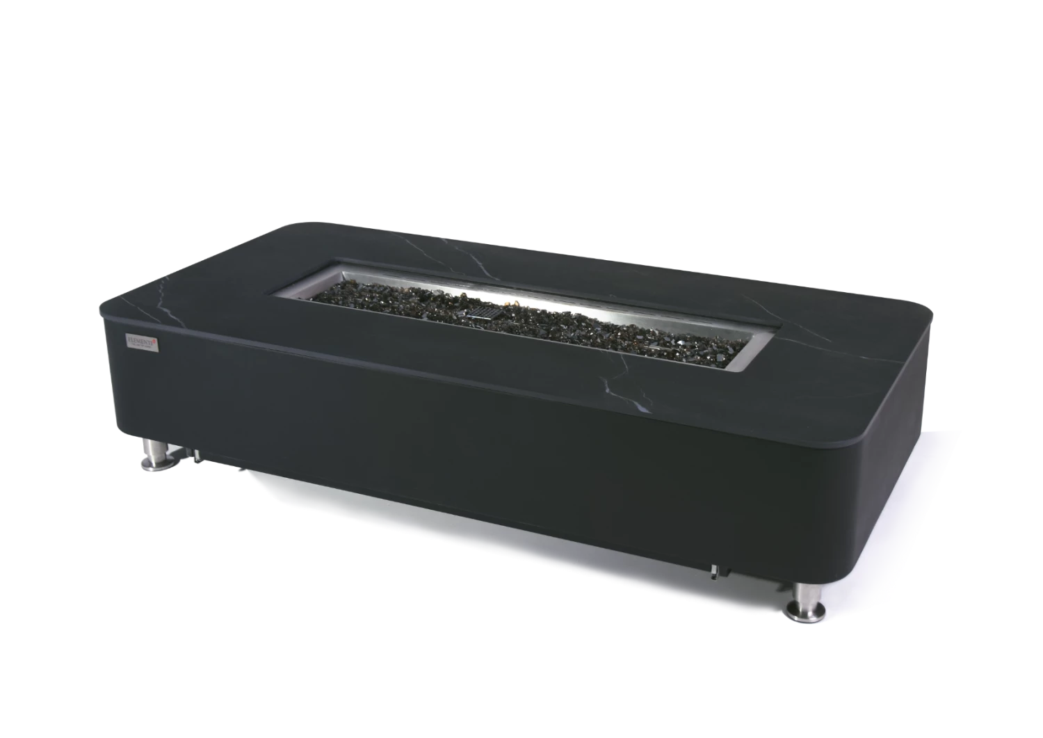 Valencia Porcelain Top Fire Table - Black 3 Valencia Porcelain Top Fire Table - Black